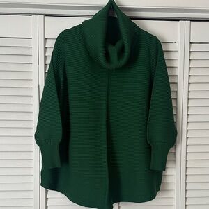 Cyrus Deep Green Cowl Neck Sweater